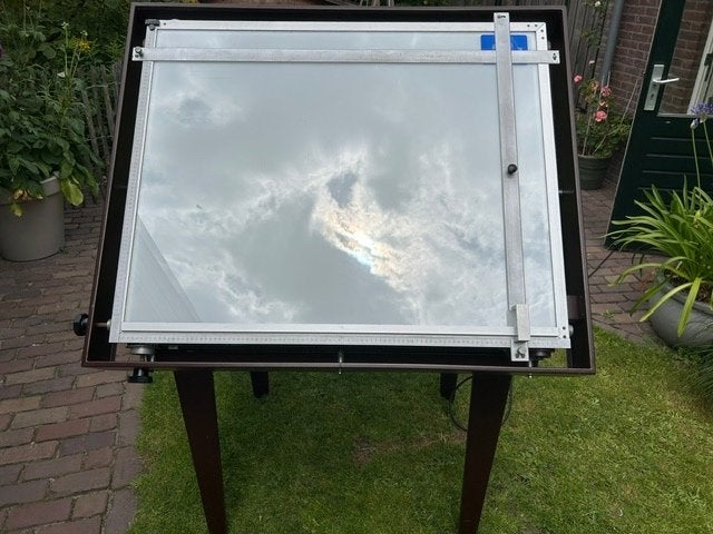 Professionele tekentafel met verstelbaar blad, Ophalen, Gebruikt, Minder dan 130 cm, Verlichting