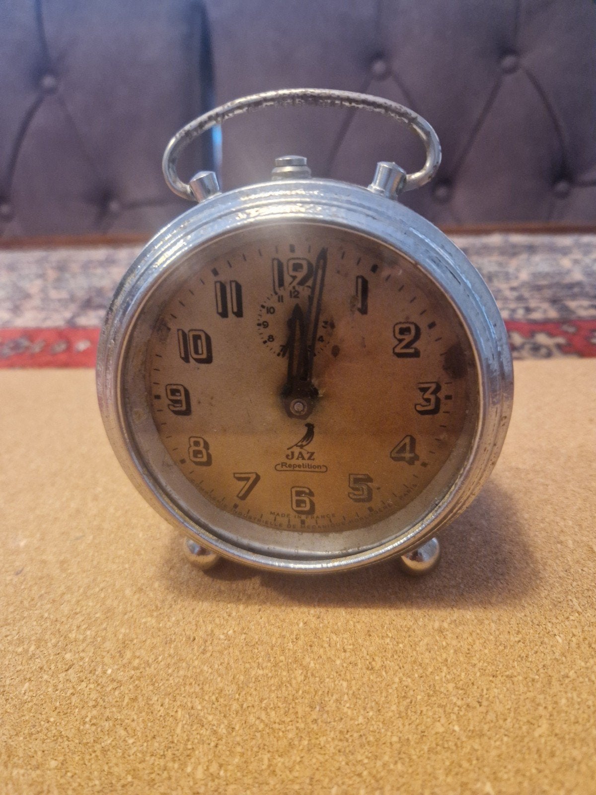 Antieke Vintage kleine JAZ wekker uit de jaren 1920 werkt, Antiek en Kunst, Ophalen of Verzenden