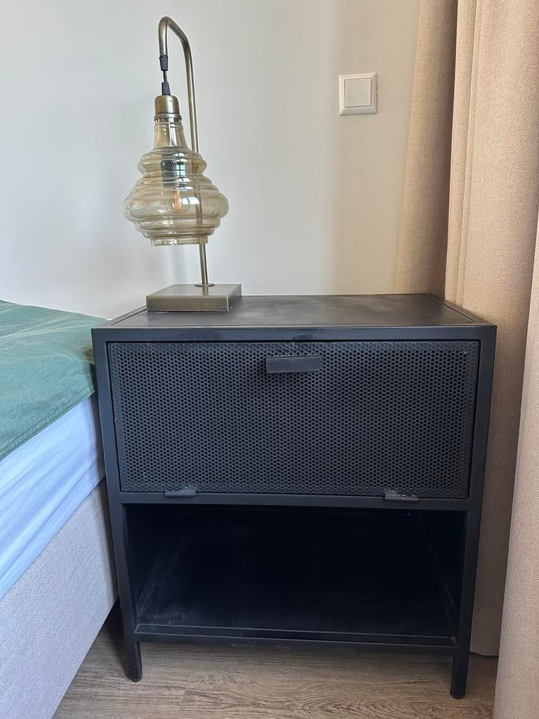 2x Dimehouse Mason industrieel kastje donkergrijs stoer, Ophalen, Gebruikt, 50 tot 100 cm, Industrieel