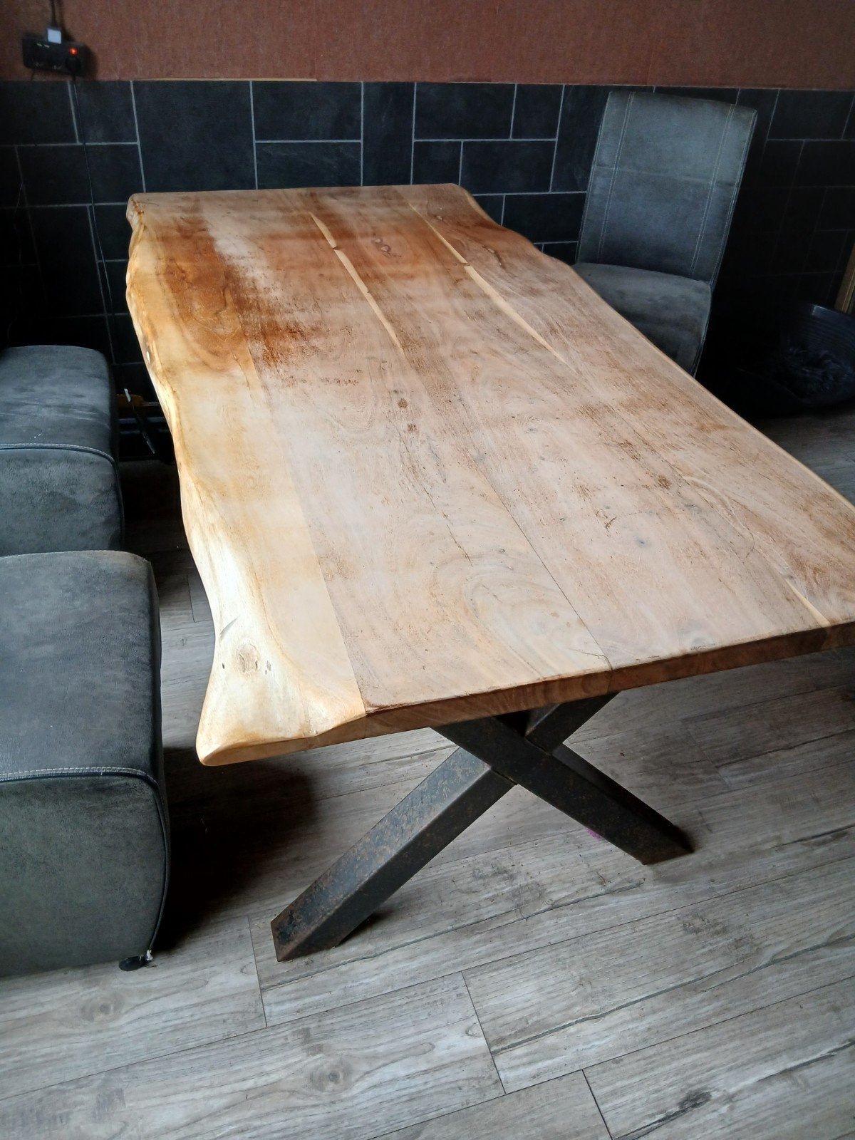 boomstamtafel, Huis en Inrichting, Ophalen, Gebruikt, 50 tot 100 cm, Vijf personen of meer