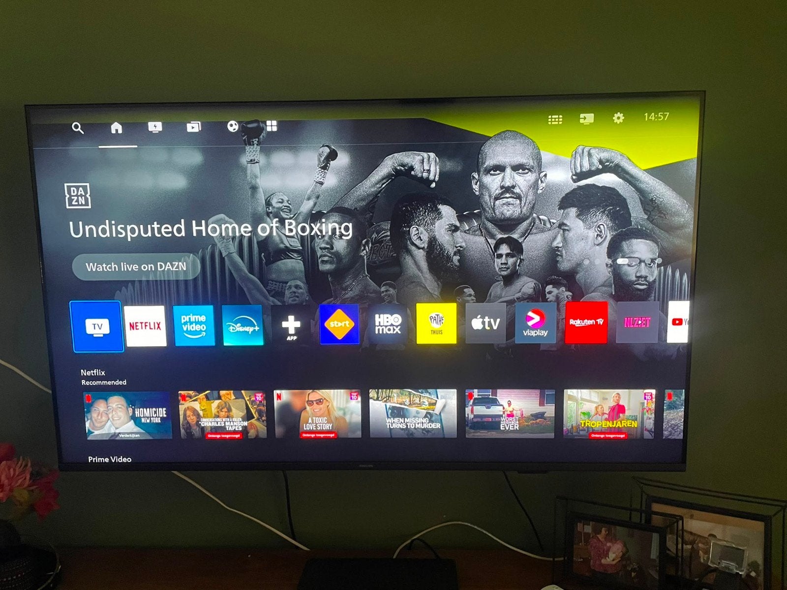 Ambilight QLed tv 50 inch 8500 serie, Ophalen, Philips, QLED, 120 Hz
