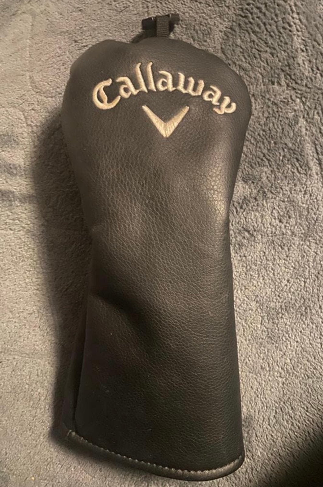 LEDEREN ZWARTE CALLAWAY HEADCOVER VOOR FAIRWAY WOODS, Sport en Fitness, Golf, Ophalen, Club, Callaway