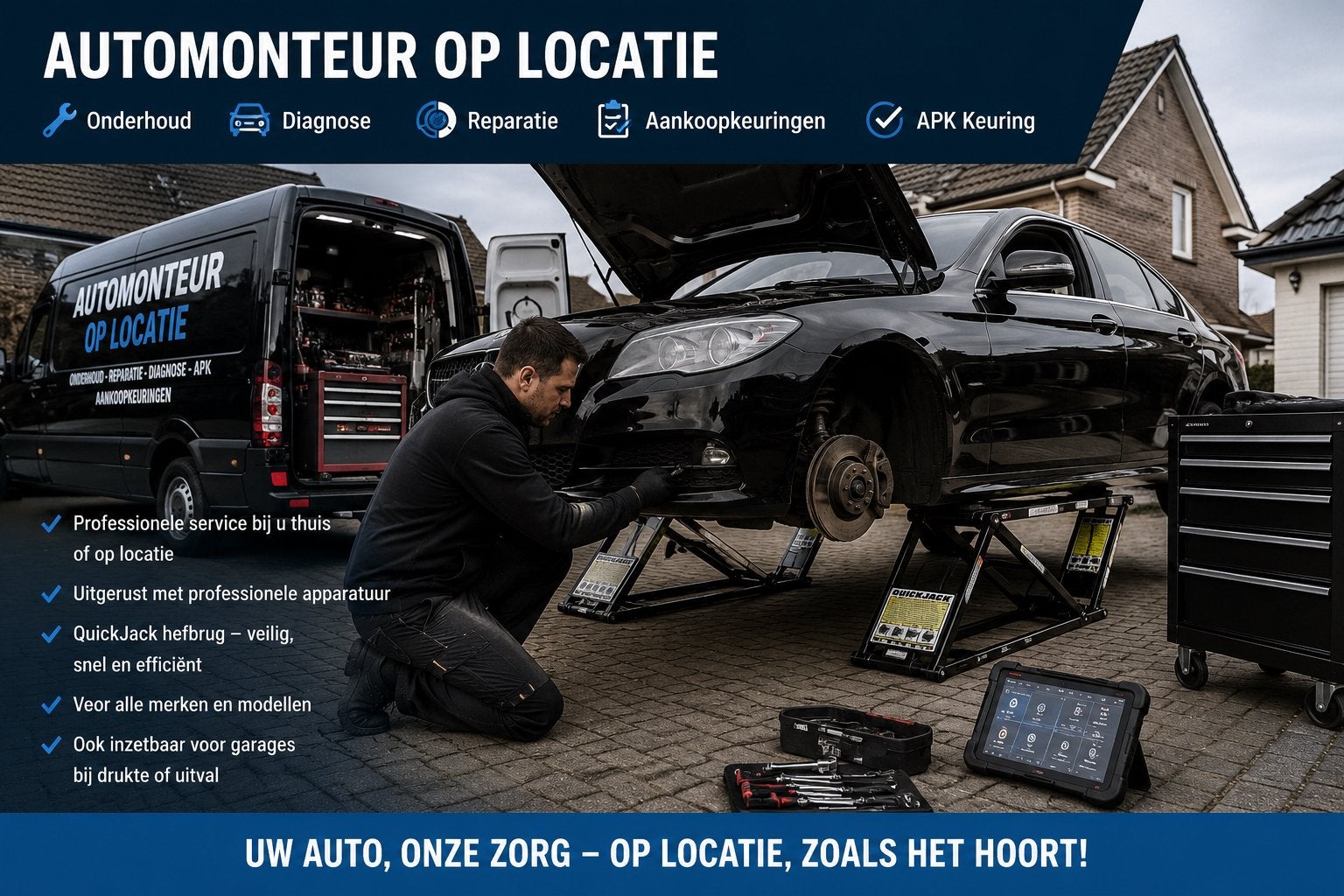 Automonteur op locatie | Diagnose - Reparatie&Aankoopkeuring, 24-uursservice, Overige werkzaamheden