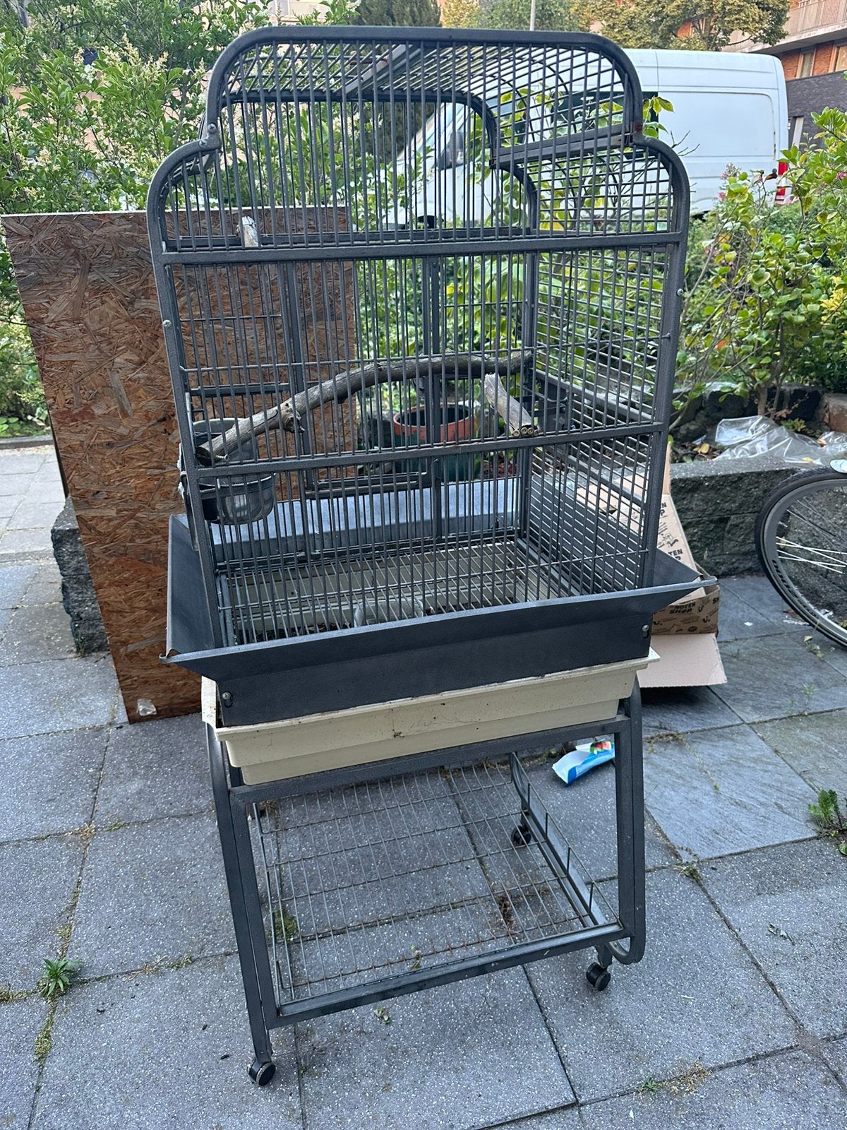 Papegaaienkooi, Dieren en Toebehoren, Ophalen of Verzenden, Zo goed als nieuw, Metaal, Vogelkooi