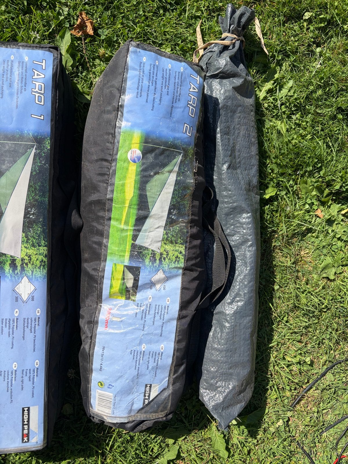 Nieuwe Tarp 1 en Tarp 2 met stokken - High Peak, Ophalen, Nieuw, Tot en met 2