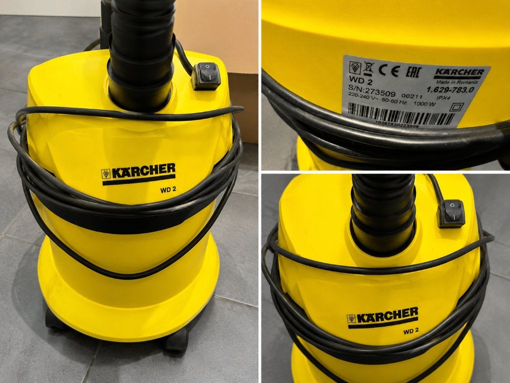 Kärcher WD 2 Nat- en Droogzuiger – 1300W – Compleet, Ophalen, Gebruikt, Kärcher, TJJ