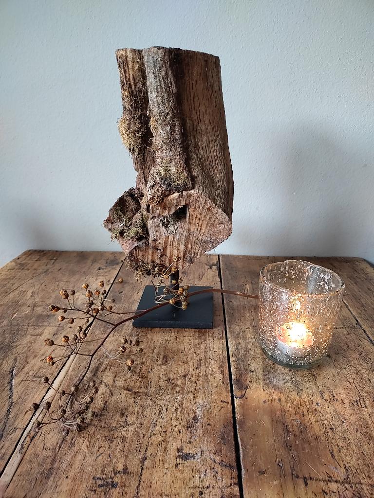 Houtsnijwerk - houten sculptuur - houten stronk., Overige onderwerpen, 20 - 50 cm, Hout, Europa