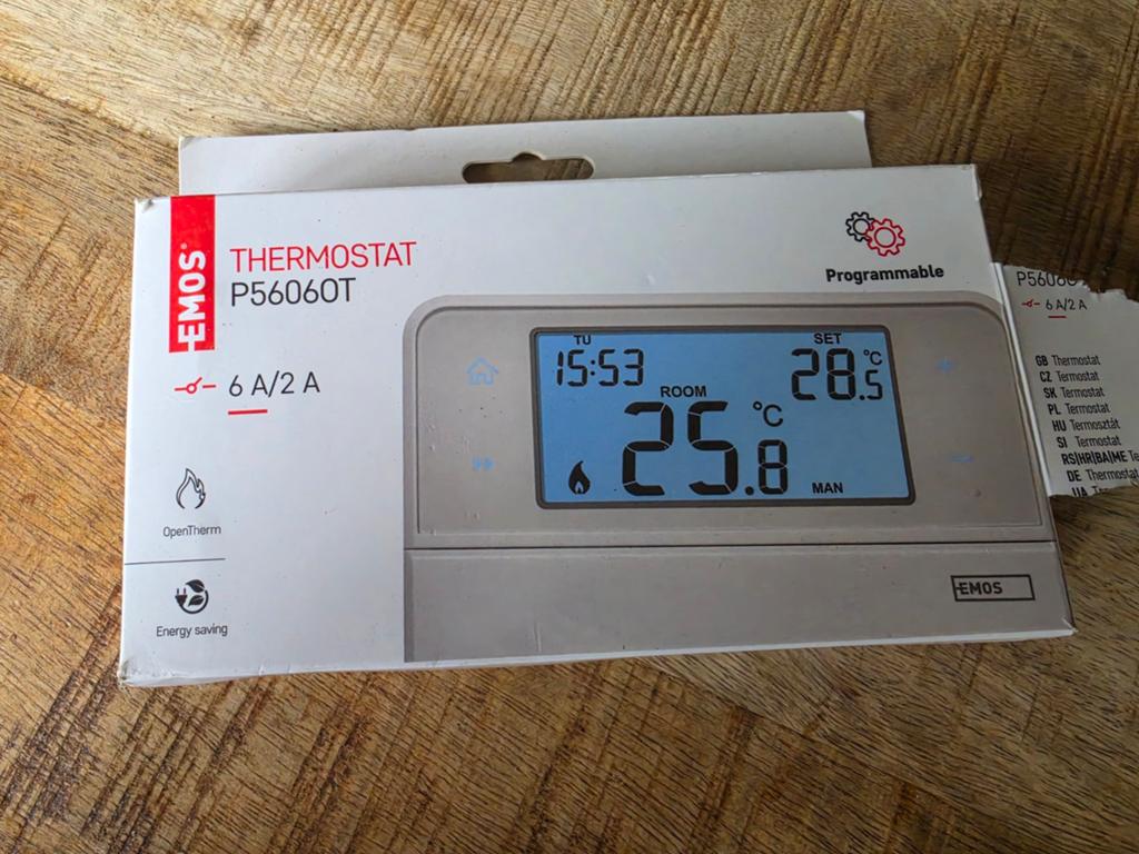 Emos P5606OT kamerthermostaat OpenTherm, Ophalen of Verzenden, Gebruikt