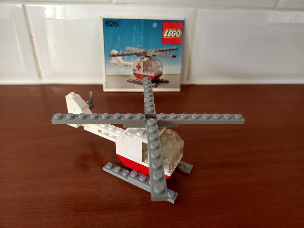 vintage Lego 626 rode kruis helicopter, Ophalen, Gebruikt, Lego, Compleet