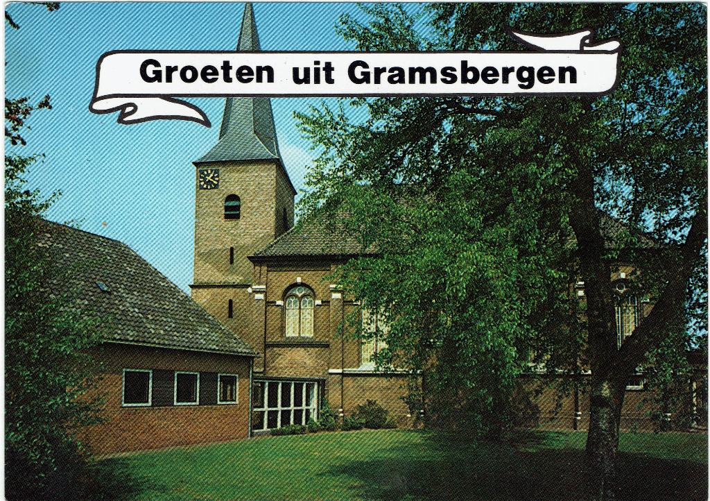 Gramsbergen – Ned. Herv. Kerk. Gelopen Hellevoetsluis 1985, Ophalen of Verzenden, 1980 tot heden, Gelopen, Overijssel