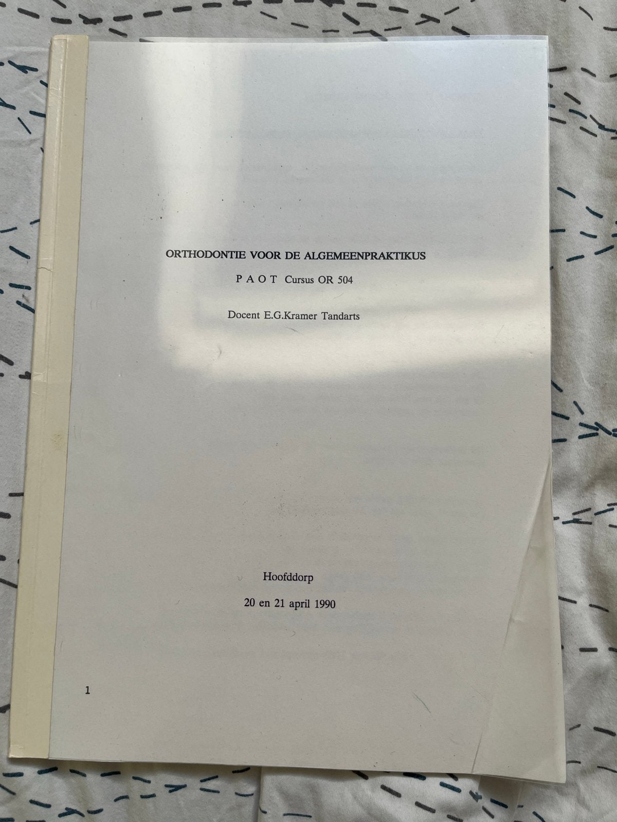Orthodontie voor de Algemene Praktijk - Cursus OR 504, Ophalen of Verzenden, Beta, Gelezen, WO