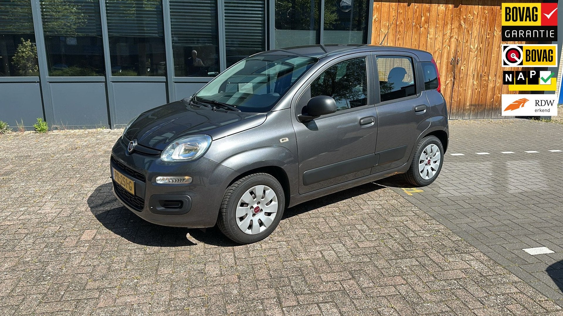 Fiat Panda 1.2 Popstar Airco, origineel NL auto, Tellerrappo, Auto's, Fiat, Bedrijf, Te koop, Panda, ABS, Airbags, Airconditioning