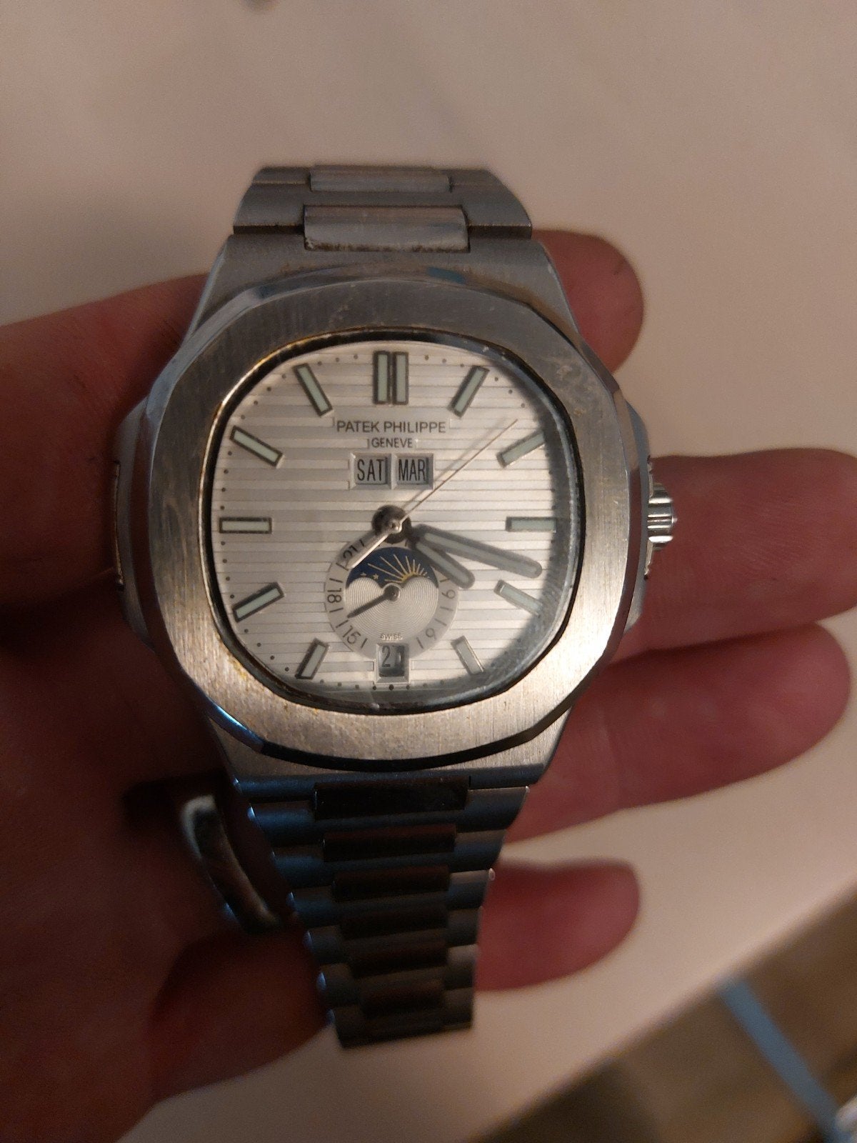 Patek Philippe Nautilus - Zo goed als nieuw, Sieraden, Tassen en Uiterlijk, Horloges | Heren, Overige merken, Staal, Staal, Polshorloge