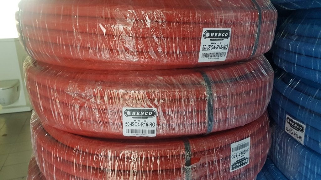 Henco Alpex buis geisoleerd Ø16-Ø20- Ø26 Blauw of Rood 50Mtr, Ophalen, Overige materialen, 6 meter of meer, Overige typen