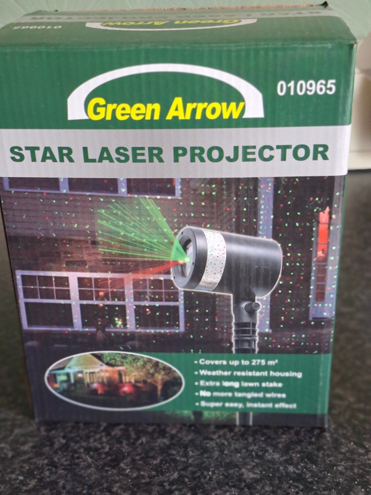 Green Arrow Star Laser Projector - Weerbestendig, Ophalen, Kunststof, Minder dan 50 watt, Overige typen
