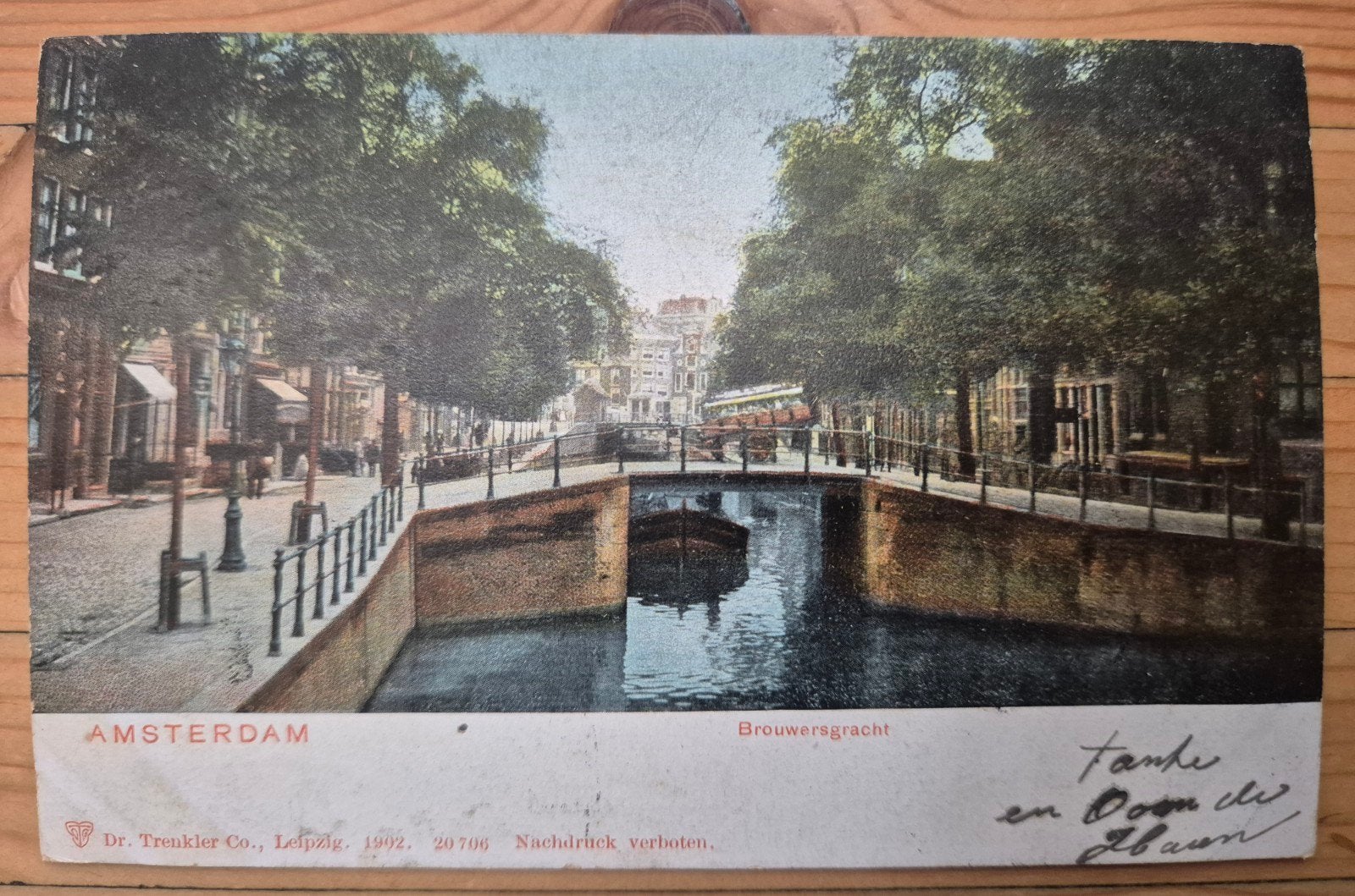 Oude Briefkaart Amsterdam Brouwersgracht 1904, Verzenden, Voor 1920, Gelopen, Noord-Holland