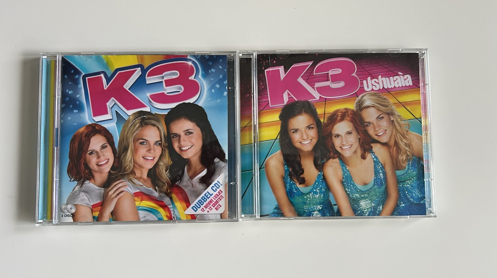 K3 CD's: Luchtballonnen & Ushuaia (Dubbel CD), Ophalen of Verzenden, Zo goed als nieuw, Album, Met bonustracks