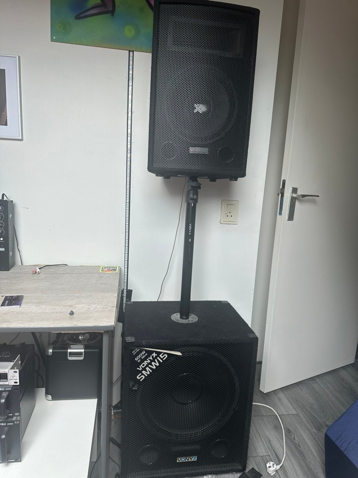 Complete PA Geluidsset 2x 15”Subwoofers + Tops + Versterkers, Ophalen, Nieuw, 1000 watt of meer, P.A.