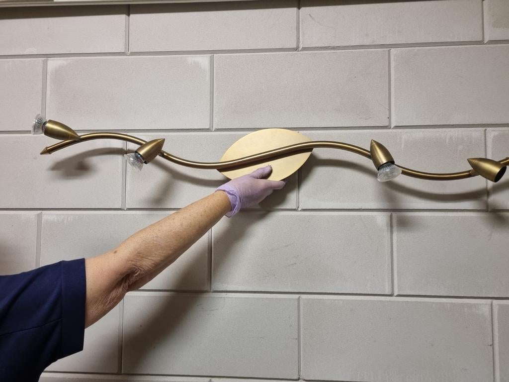 Mooie koperen plafondlamp, Ophalen, Zo goed als nieuw
