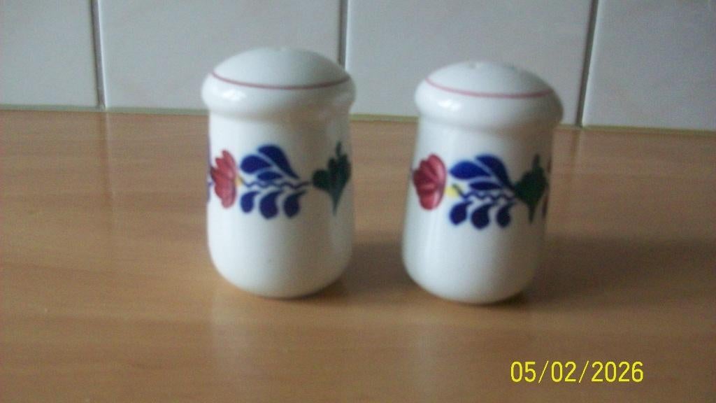 Boerenbont peper en zout setje, Huis en Inrichting, Keuken | Servies, Overige typen, Ophalen of Verzenden, Zo goed als nieuw, Aardewerk