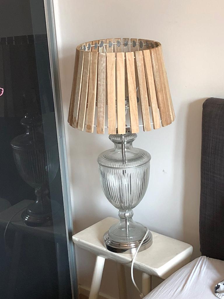 Lampenkap hout Rivièra Maison, Ophalen, Zo goed als nieuw, Rond