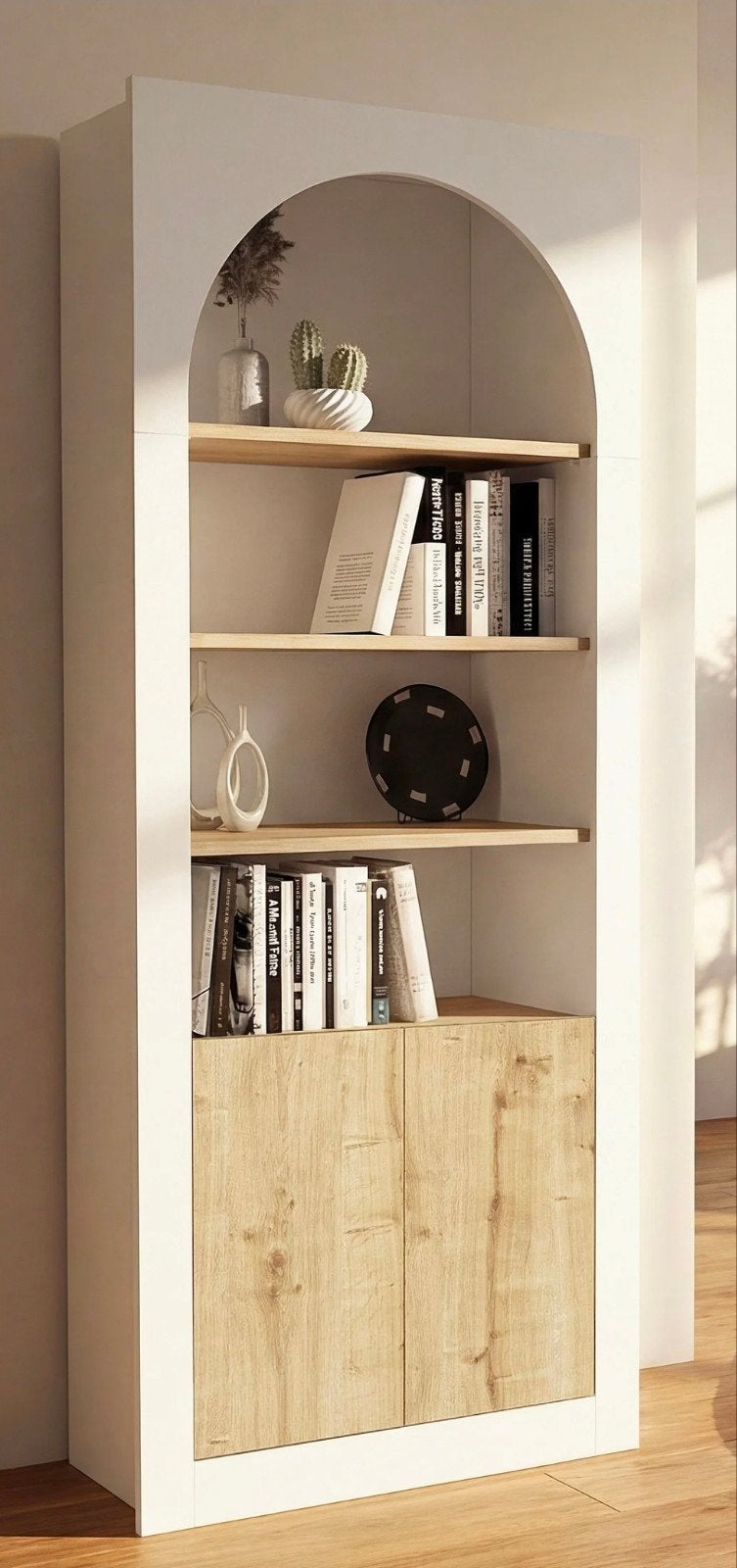 Nieuwe Boekenkast met Planken en Deurtjes - 180x74x35 cm, Ophalen, Met deur(en), Nieuw, 50 tot 100 cm