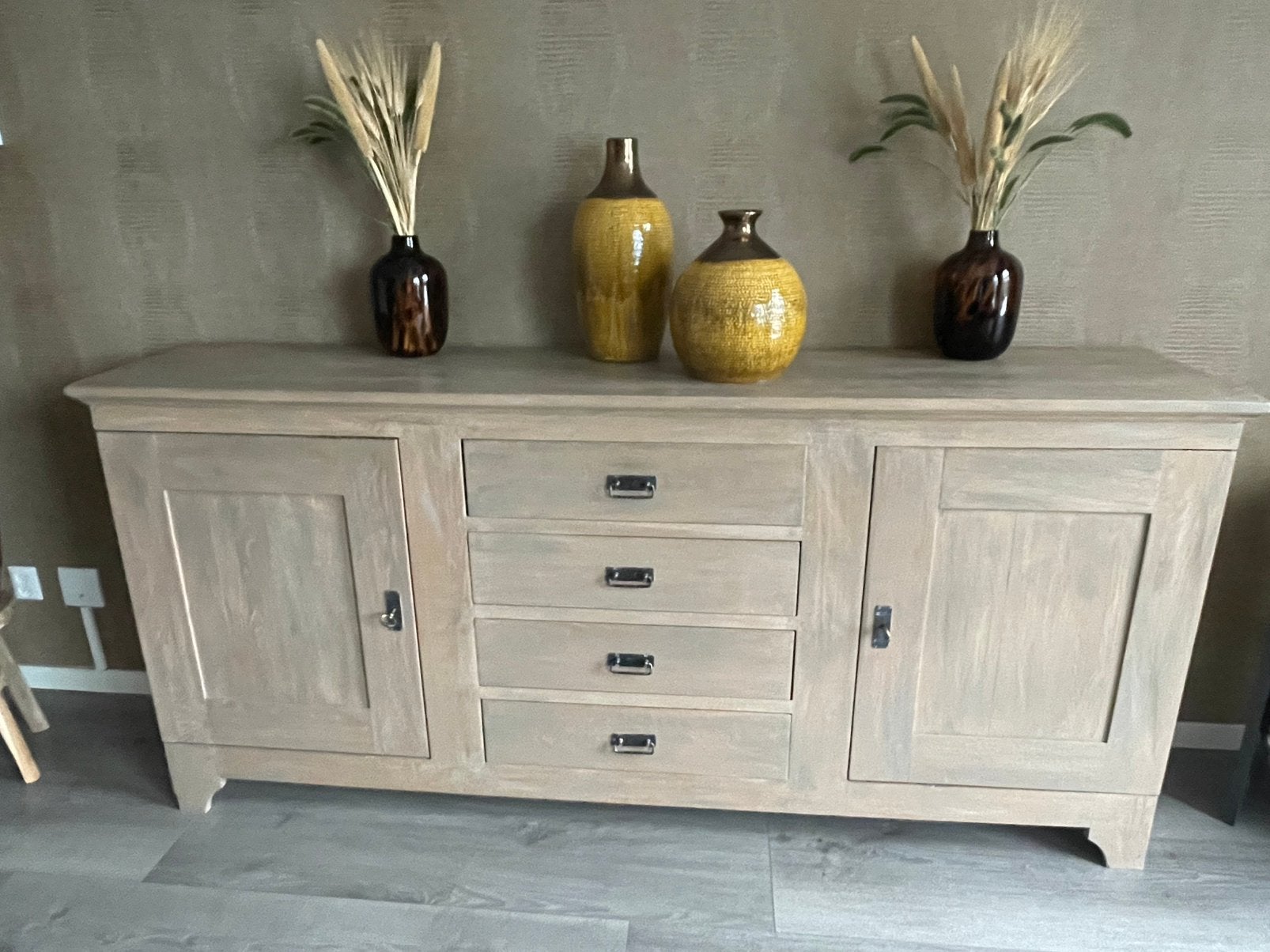Dressoir massief hout, Ophalen, Zo goed als nieuw, 25 tot 50 cm