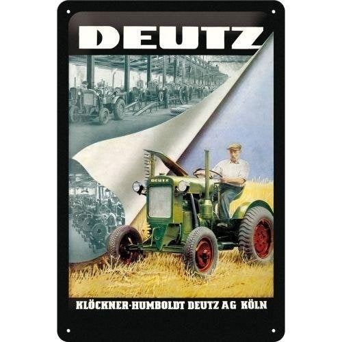 Deutz tractor kloeckner relief reclamebord van metaal deco, Verzamelen, Ophalen of Verzenden, Nieuw, Auto's
