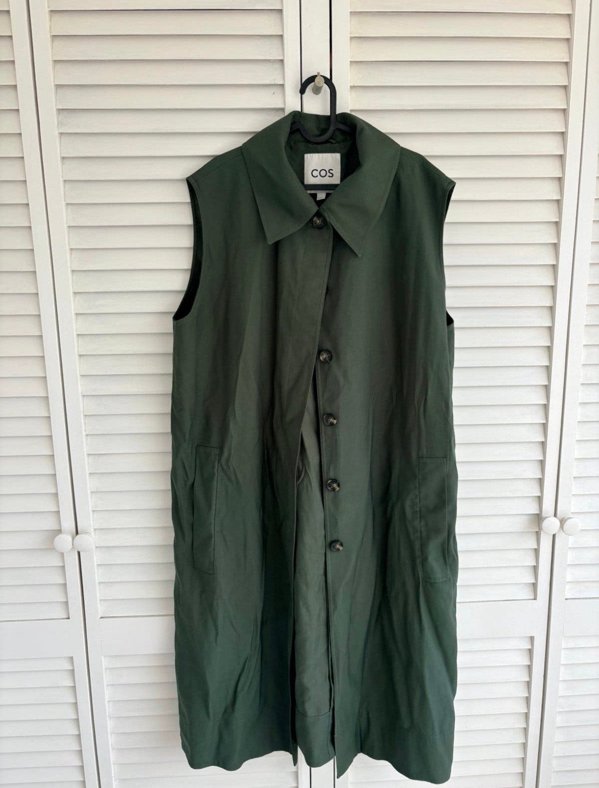 Groene trench maat 44 ceintuur nieuw ! Cos, Kleding | Dames, Ophalen of Verzenden, Zo goed als nieuw, Maat 42/44 (L), Groen