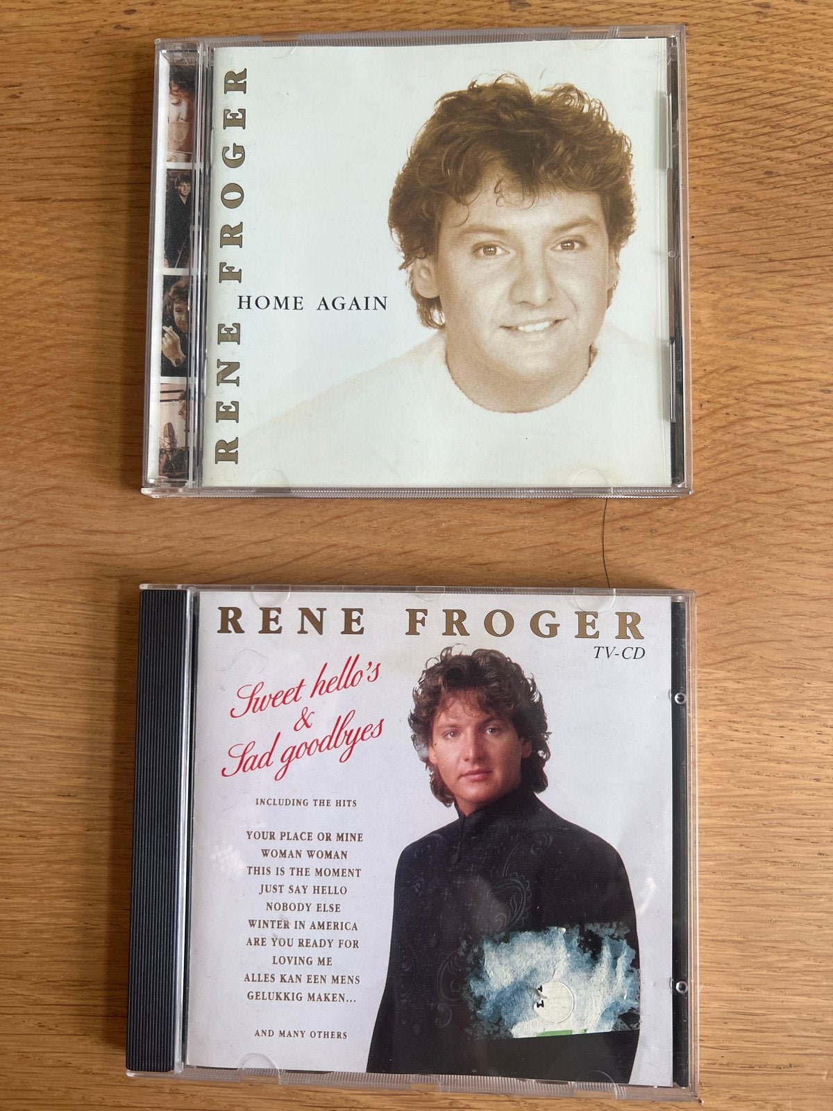 Rene Froger CD's: Home Again & Sweet Hello's & Sad Goodbyes, Gebruikt, Ophalen of Verzenden, Pop, Inclusief doosje