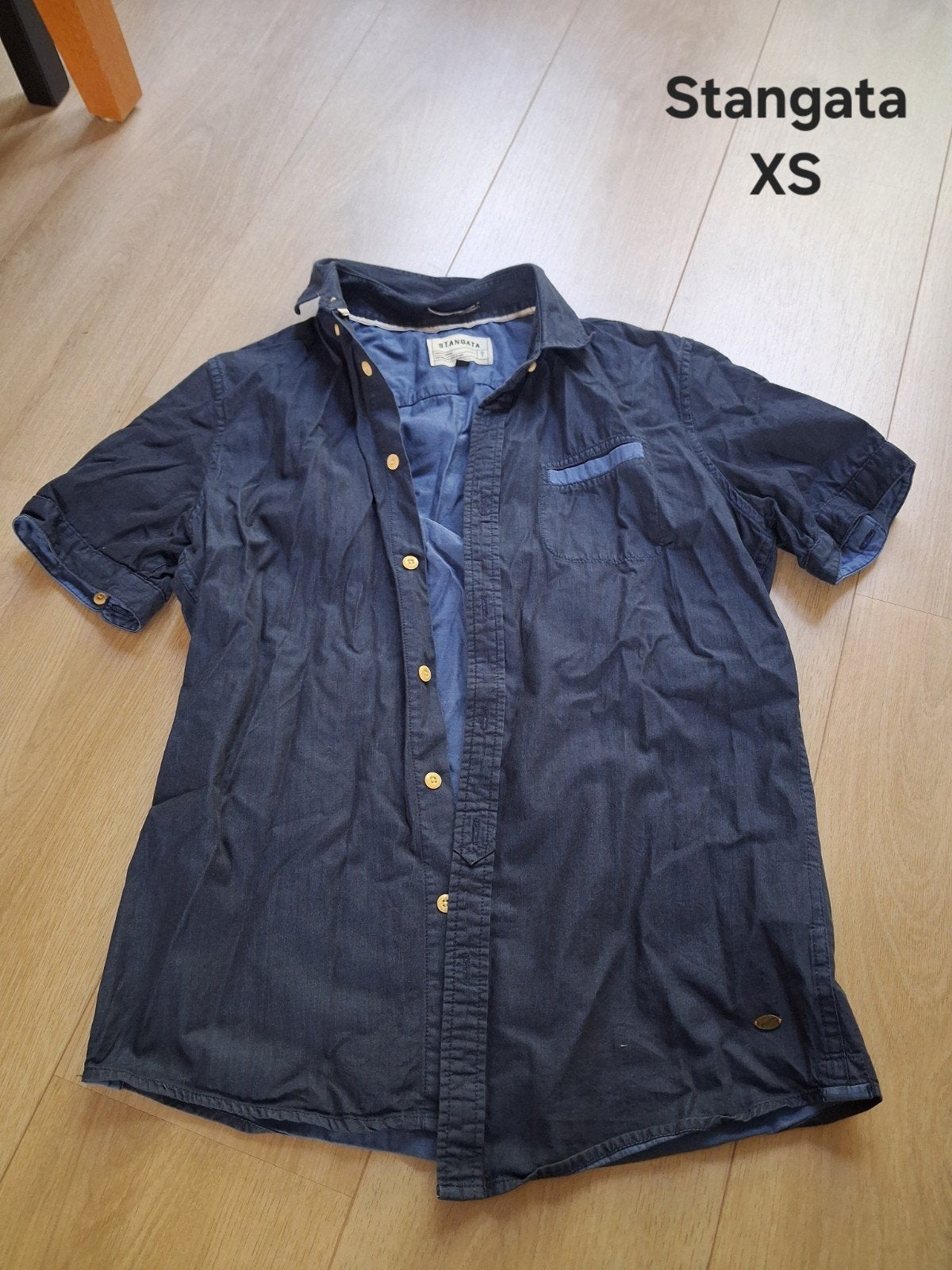 Donker blauwe blouse (Stangata xs), Stangata, Halswijdte 38 (S) of kleiner, Gedragen, Verzenden