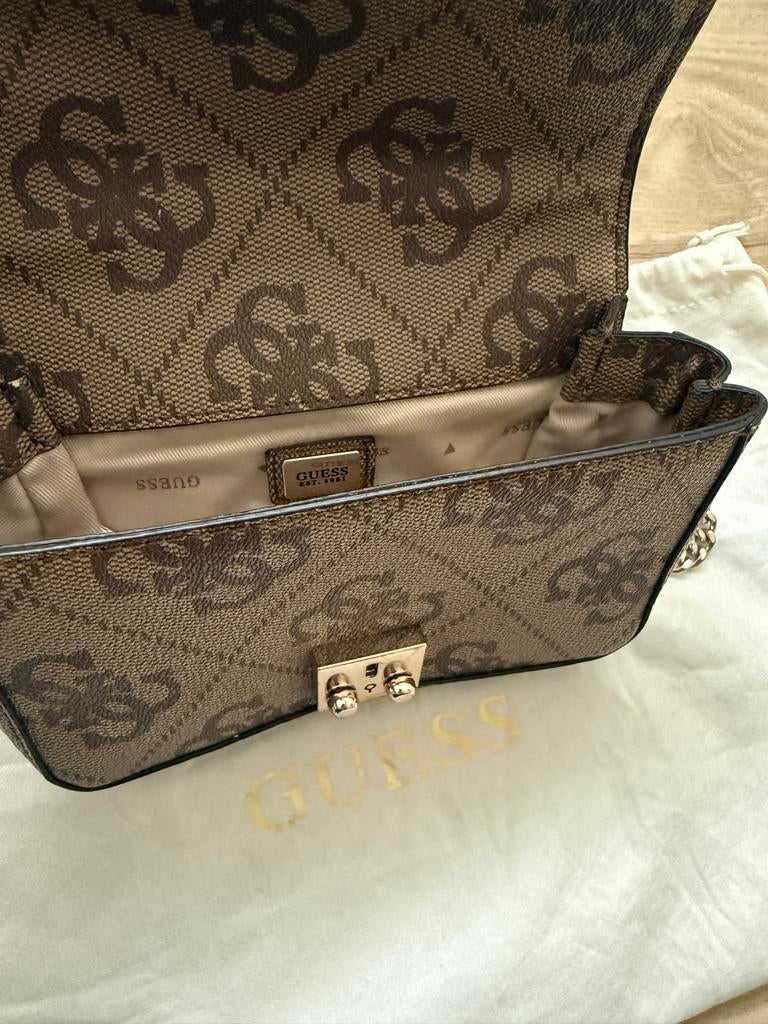Guess schoudertasje met logo print, Ophalen, Zo goed als nieuw