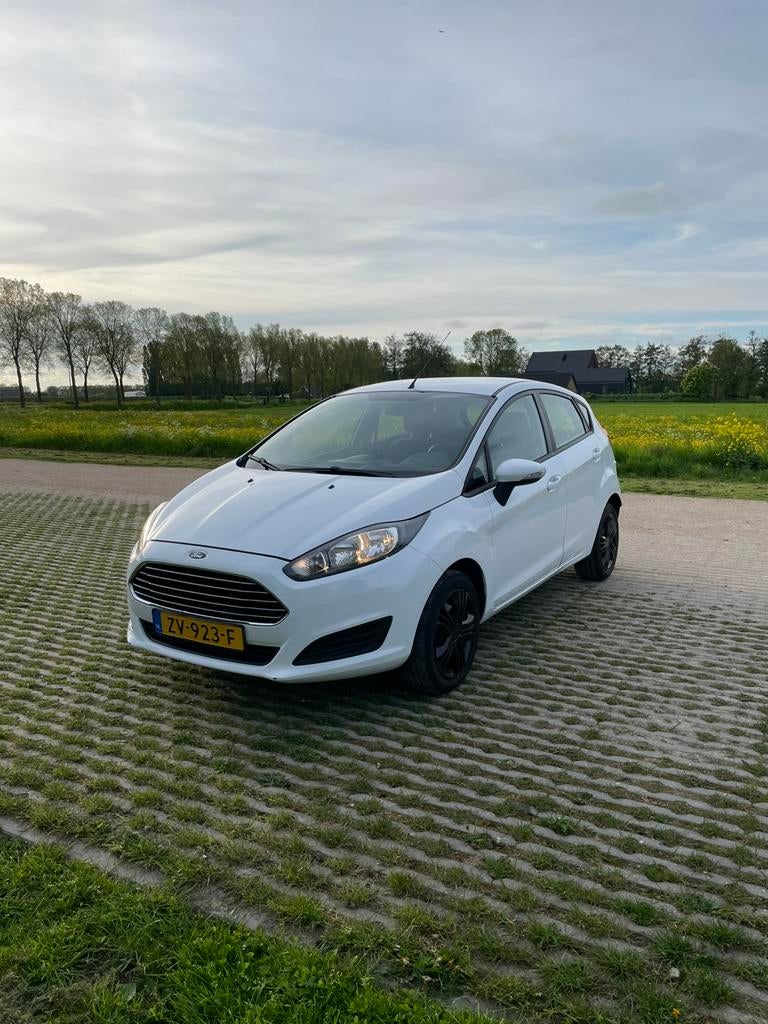 Ford Fiësta 1.0 59KW/80PK 5D 2013 Wit, Auto's, Voorwielaandrijving, Sound system, 40 €/maand, Zwart