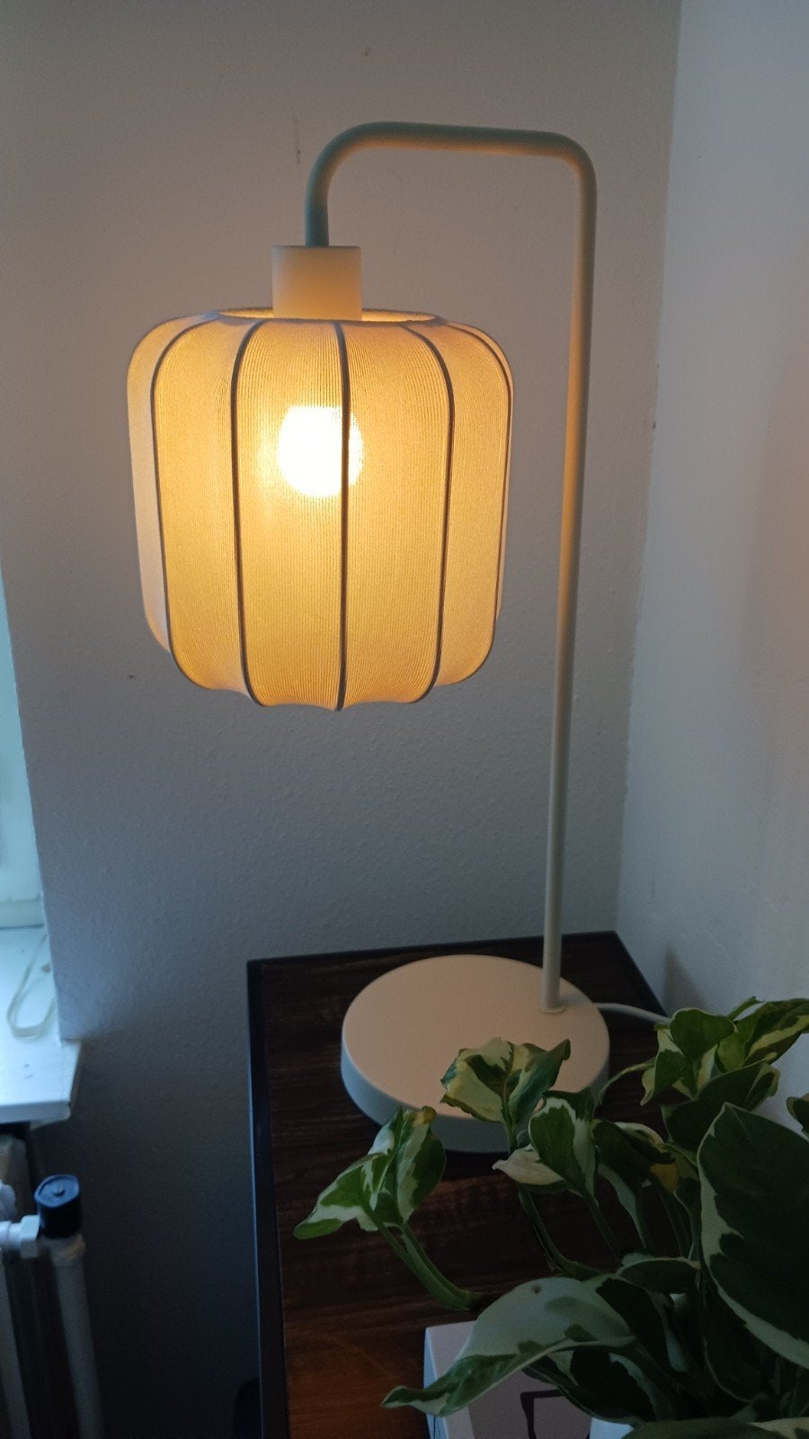 Moderne tafellamp Fenne - beige stof/metaal, Beige, Overige merken, Met stekker, Modern