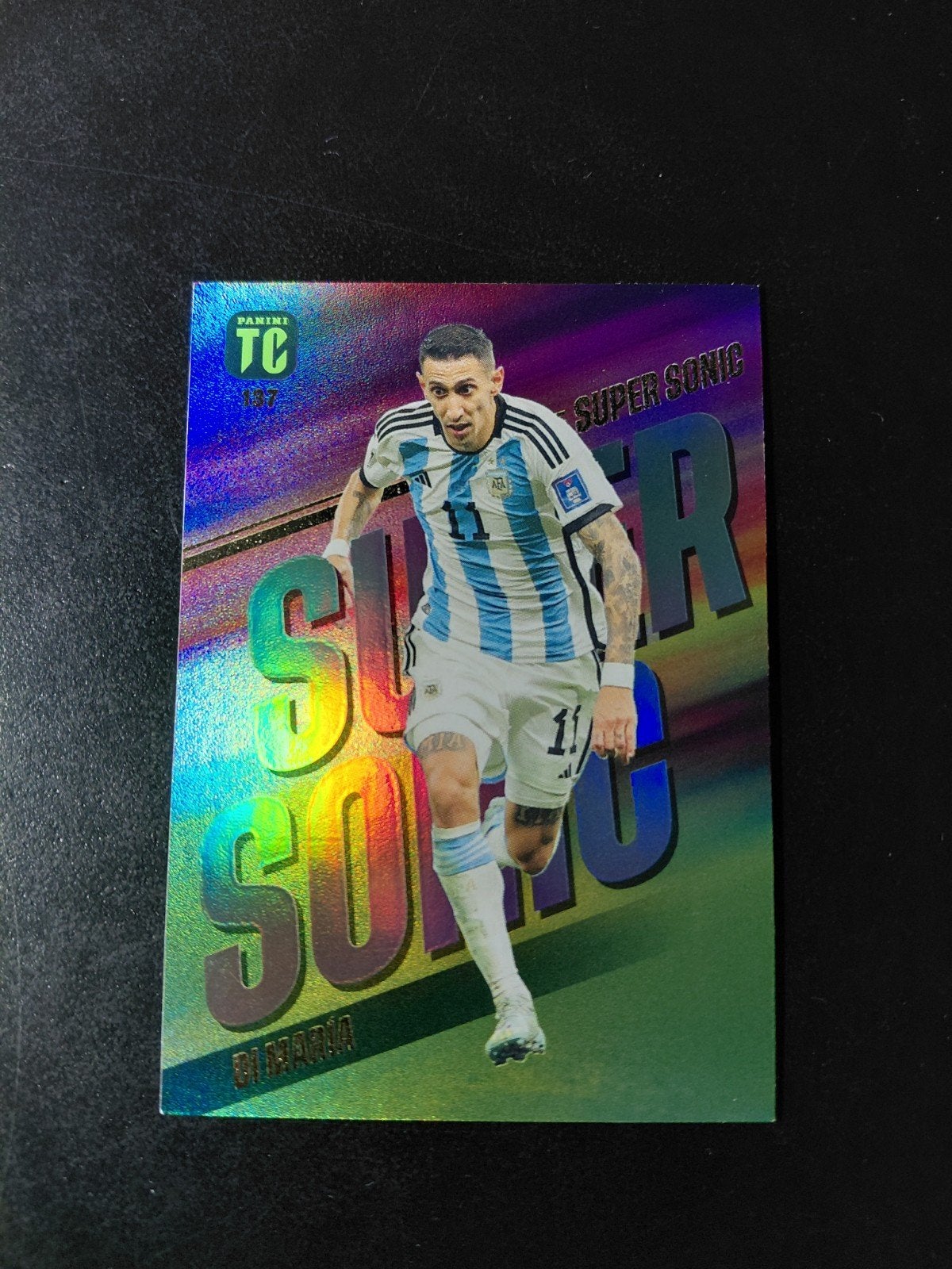 angel di maria (super sonic) argentinie panini top class, Ophalen of Verzenden, Zo goed als nieuw, Buitenlandse clubs, Poster, Plaatje of Sticker