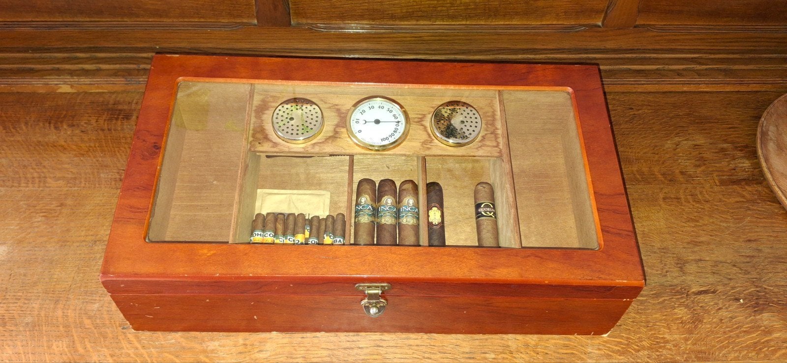 Luxe Sigaren Humidor met Hygrometer en Luchtbevochtiger, Ophalen