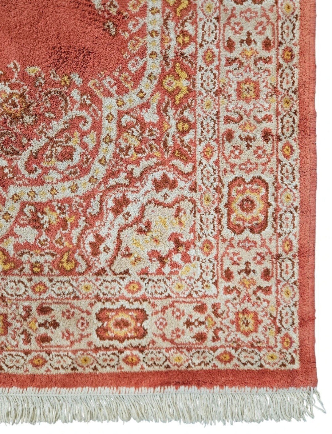 Vintage Perzisch oosters vloerkleed medallion, Gebruikt, 100 tot 150 cm, Geel, Www.hypepopup.nl