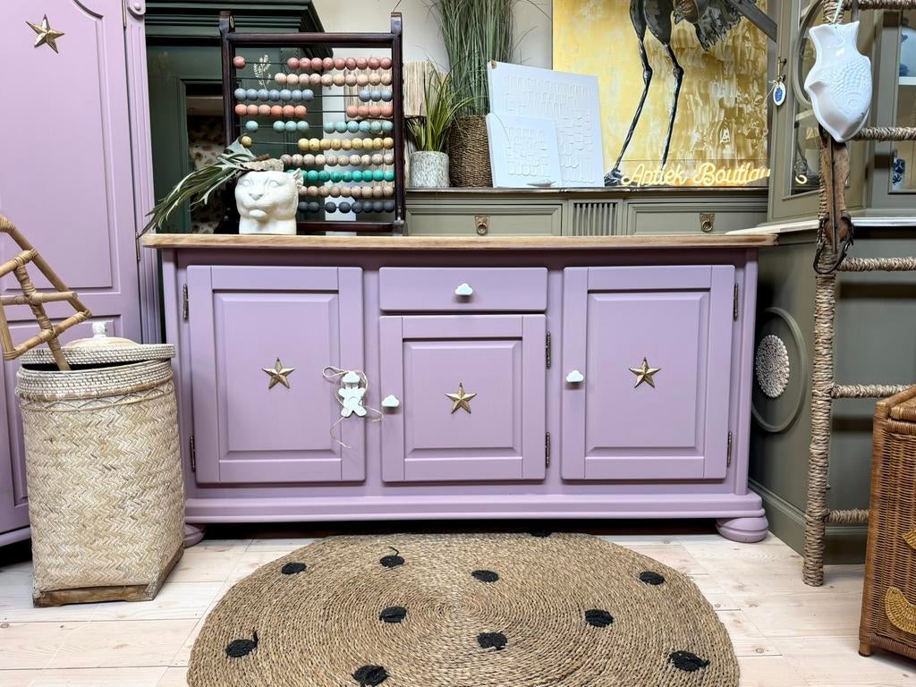 Eiken dressoir commode ladekast meidenkast babykamer ster, Huis en Inrichting, Kasten | Ladekasten, Ophalen, 100 tot 150 cm, Zo goed als nieuw
