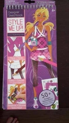 Te koop designer sketchbook style me up! Sporty girl., Kinderen en Baby's, Speelgoed | Educatief en Creatief, Ophalen of Verzenden