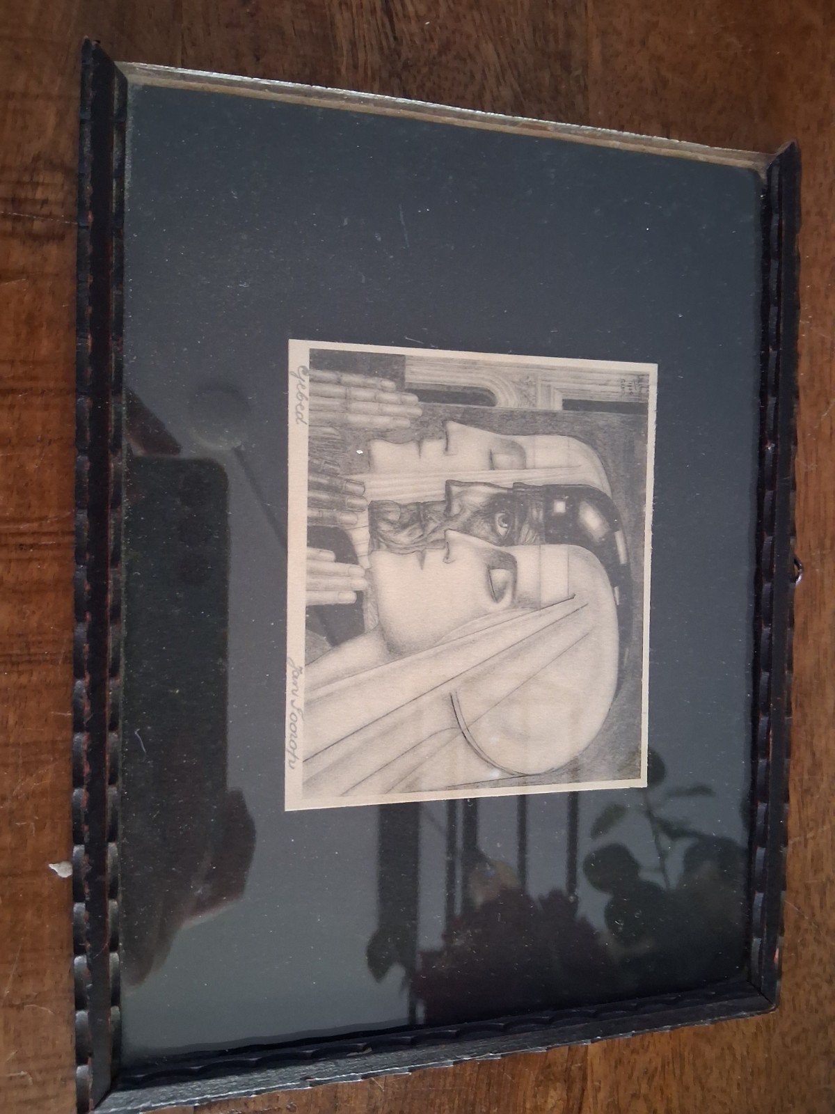 Ingelijste potloodtekening van Jan Goorop, 1955, Ophalen of Verzenden, Tekening, Potloodtekening, Achter glas