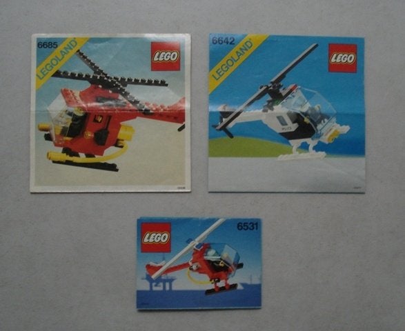lego bouwbeschrijving van helikopters nr 6642 - 6531 - 6685, Ophalen of Verzenden, Nieuw, Overige typen, Lego