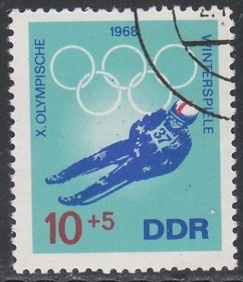 DDR 1968 1336 Olympiade Rodelen, Gest, Ophalen of Verzenden, DDR, Gestempeld