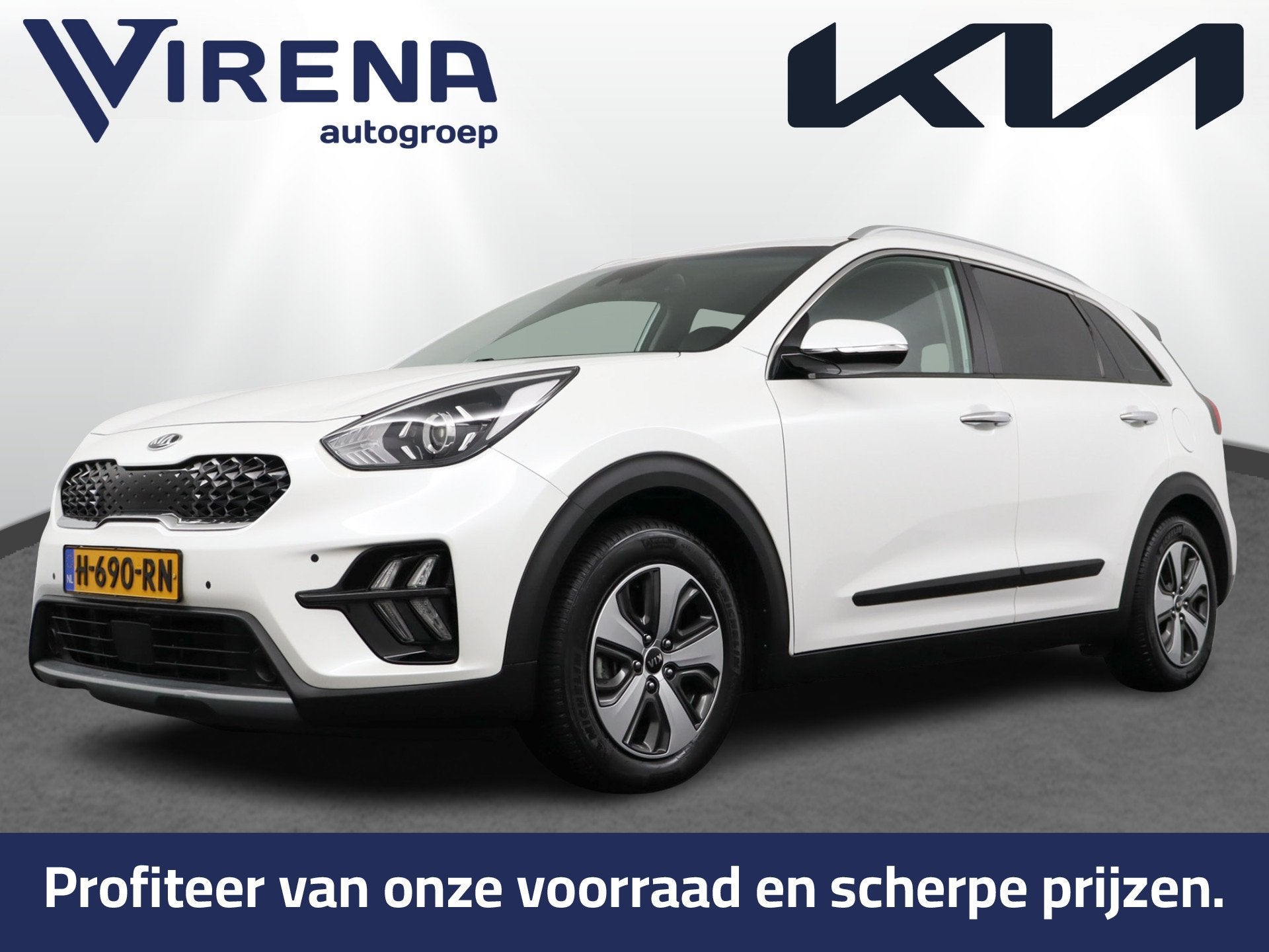 Kia Niro 1.6 GDi Hybrid DynamicLine - Adaptive Cruise - Clim, Auto's, Dealer onderhouden, Stof, Gebruikt, Automatische klimaatregeling