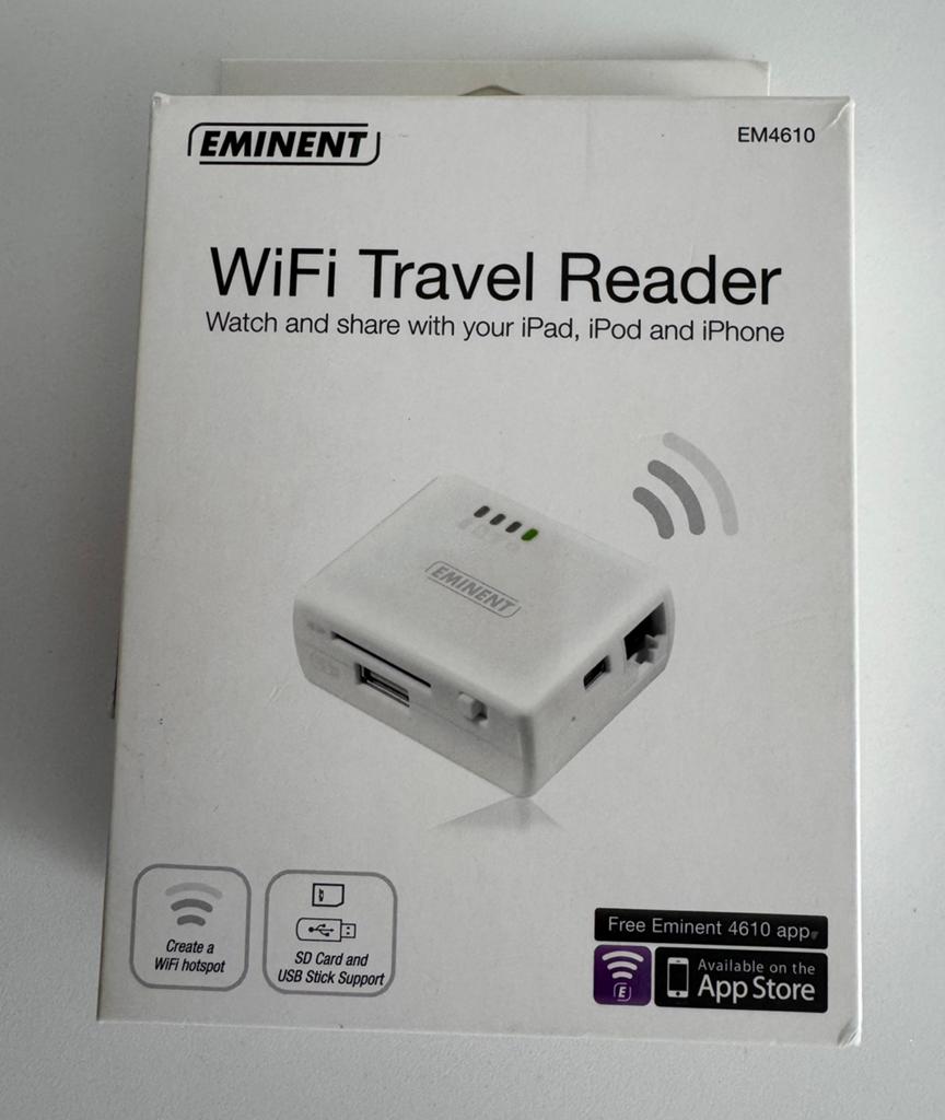 Eminent EM4610 WiFi Travel Reader - Compleet in doos, SSD, Nieuw, Ophalen of Verzenden, Laptop