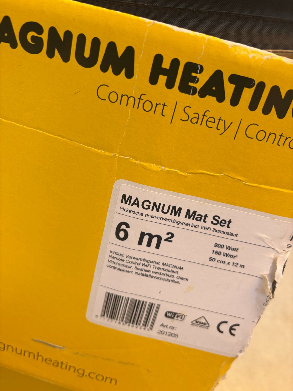 Magnum Heating Mat Set 6 m² met WiFi thermostaat, Ophalen, Nieuw, 5 tot 10 m²