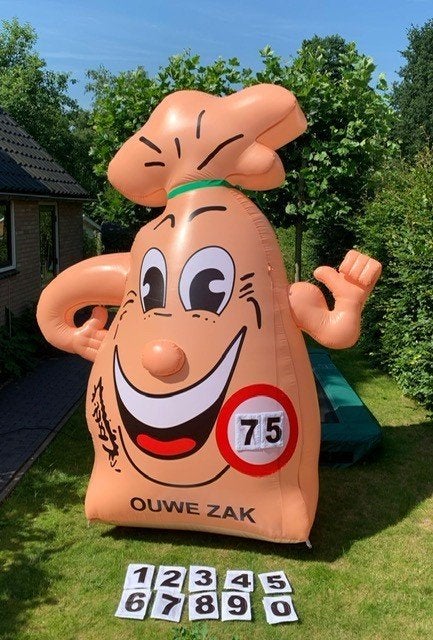 opblaasbare 'Ouwe Zak', 'Ouwe Taart', 'Ouwe Lul', 'Ouwe doos, Ophalen, Zo goed als nieuw, Verjaardag