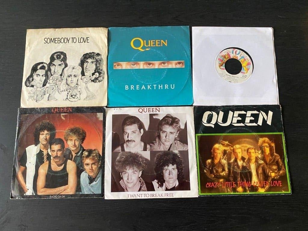6X QUEEN, vinyl single's,, Cd's en Dvd's, Ophalen of Verzenden, Gebruikt, 7 inch, Pop