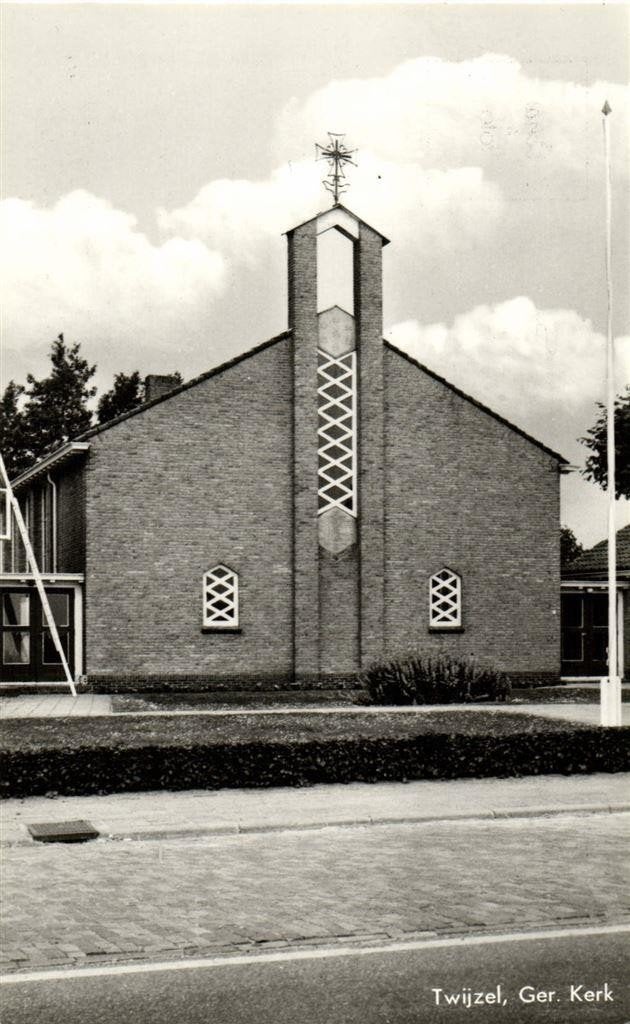 Twijzel, Ger. kerk - ongelopen, Verzamelen, Ansichtkaarten | Nederland, Ophalen of Verzenden, 1960 tot 1980, Ongelopen, Friesland