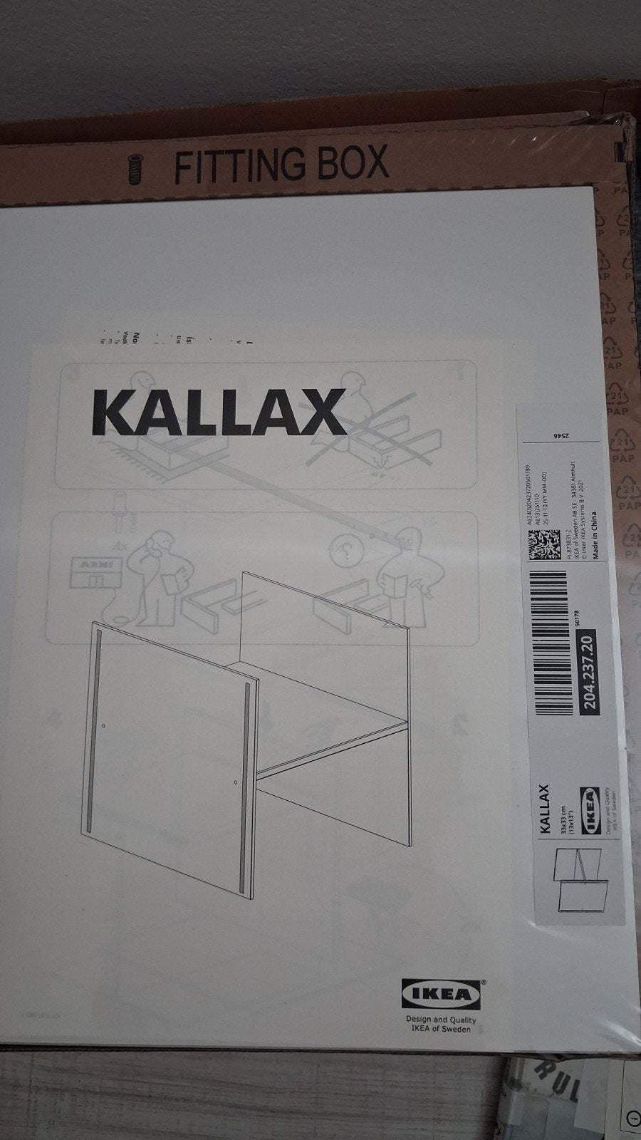 2 X IKEA KALLAX Inzetstuk - Nieuw in verpakking, Ophalen, Nieuw