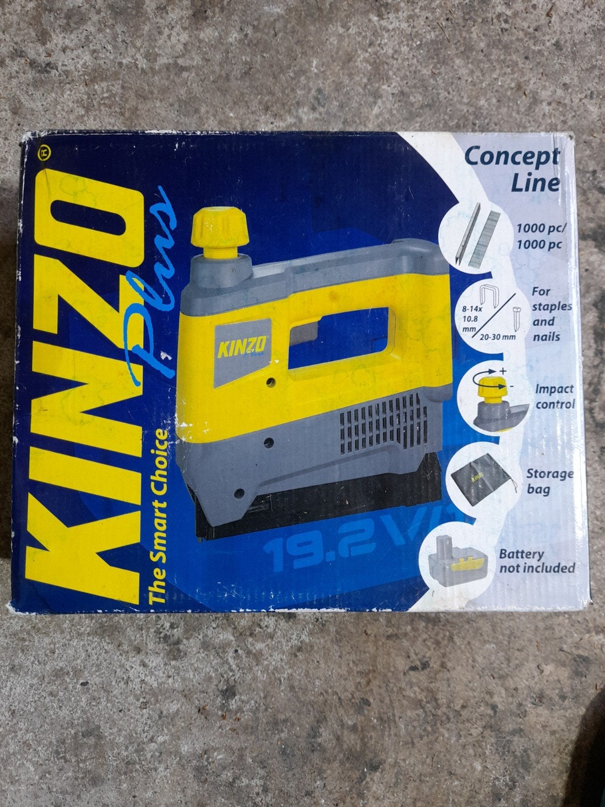 Kinzo Plus 19.2V Accu Tacker/Nietmachine, Doe-het-zelf en Verbouw, Ophalen of Verzenden, Gebruikt, Tacker/nietmachine, Overige merken